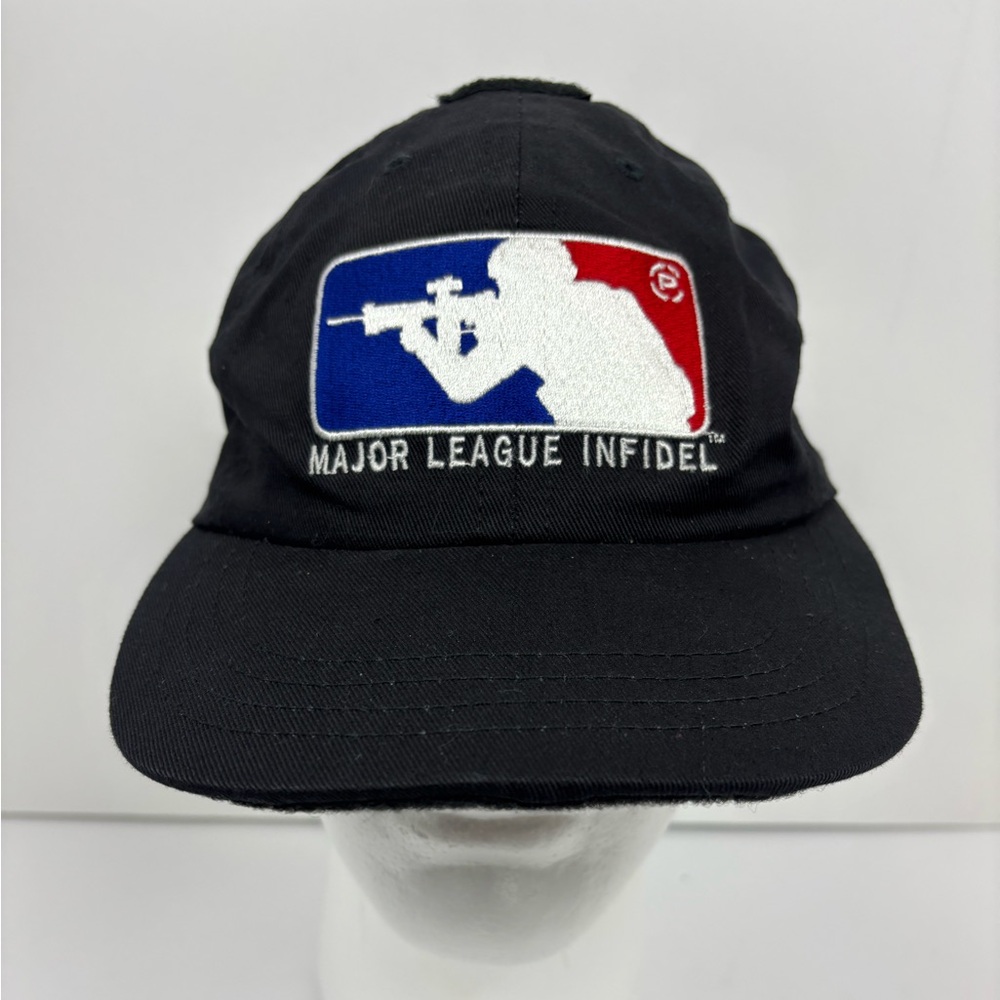 Major League Infidel MLI Black Hat Baseball Cap One Size Fits Most